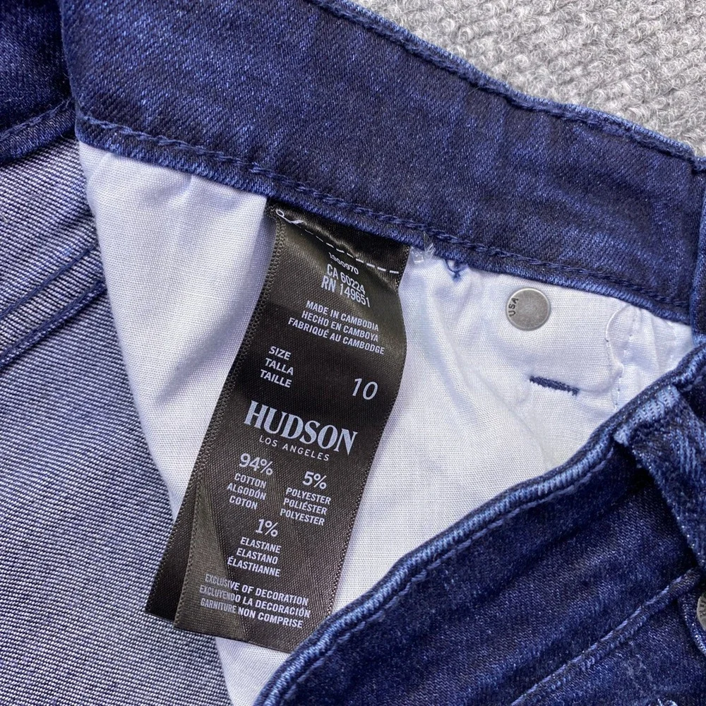Hudson Jeans Womens Size 10 High Rise Straight Leg Dark Wash Denim Blue H0325-01